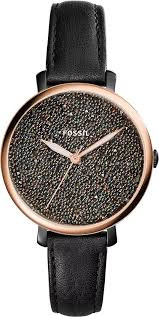 Watch strap Fossil ES4097 Leather Black 14mm